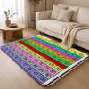 1-100 Zahlen-Teppich Bodenmatte Maschinenwaschbar Weicher Flanell-Teppich, Rutschfeste Saugfähige Bodenmatte für Wohnzimmer Schlafzimmer