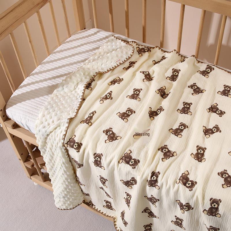 Bean Blanket: Pure Cotton Soft Gauze Baby Towel & Swaddle Quilt for Newborns and Children - Spring/Summer.