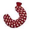 New 1L Portable Neck Washable Warm Protective Hot Water Bag Cover Hand Feet U Shaped Removable Explosion Proof Hot Water Bag