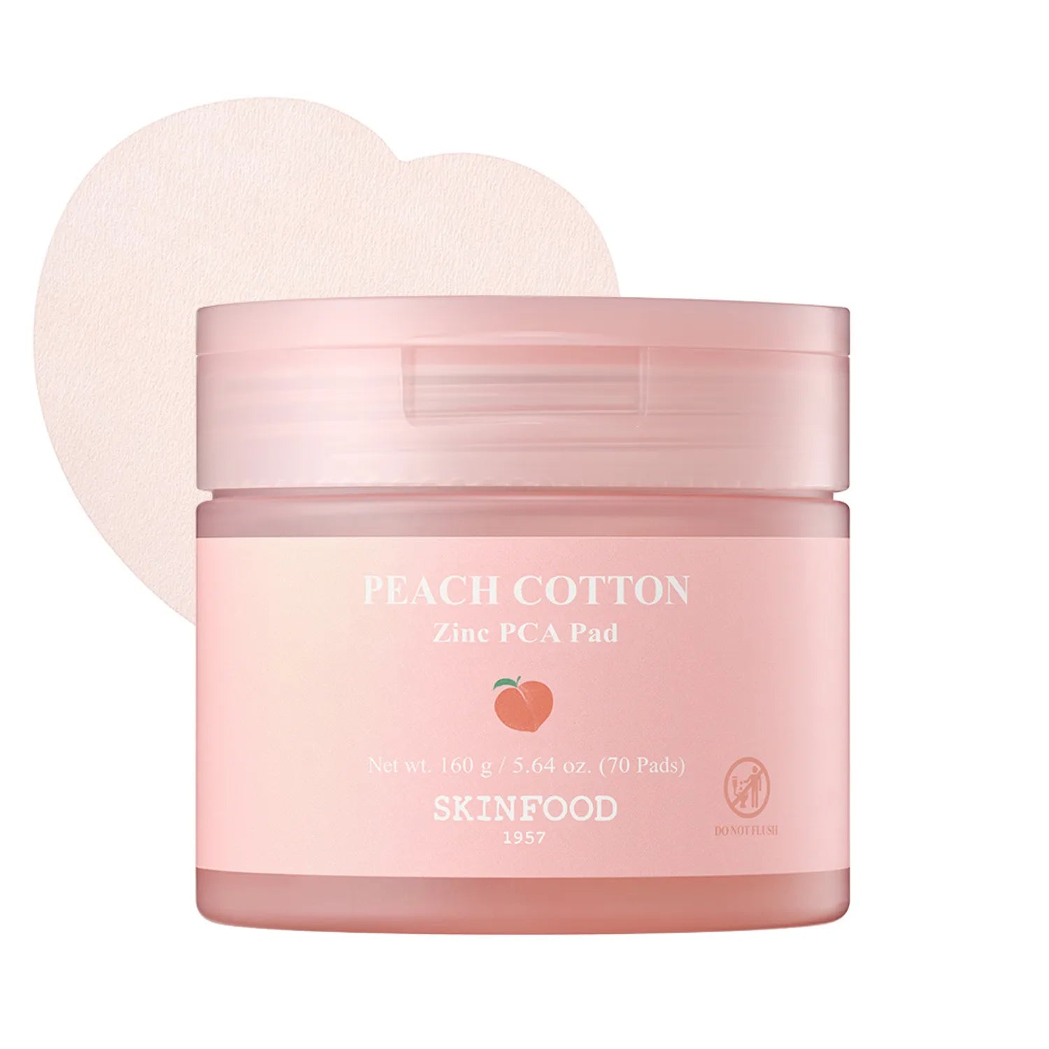 SKINFOOD Peach Cotton Zinc PCA Pad 70P Set (+Refill 30P+Stress Ball Keyring) Pad 70P Set (+30P)