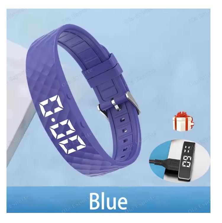 2026 New LED Digital Smart Bracelet Monitor Vibration Alarm Wristband Smart Bracelet Waterproof Smartband for Student Smart Band