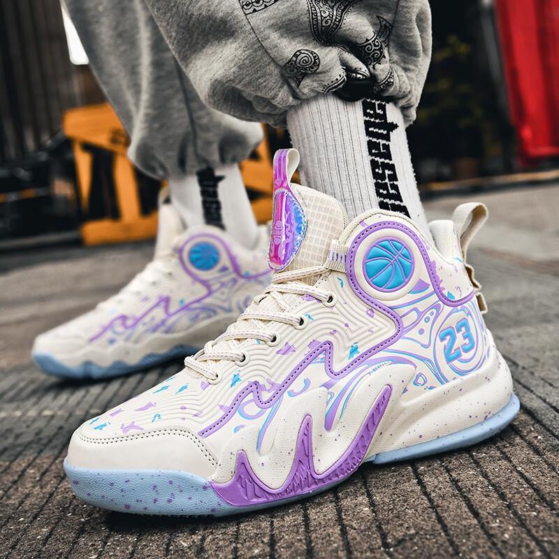 Student Basketball Shoes Men's High-top Autumn Middle School Children and Primary School Students Actual Combat Shock Absorption Non-slip Gr