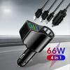 Car Charger, Mobile Phone Super Fast Charging, Car Cigarette Lighter Conversion Plug, Car Charger Extension Charger Parts