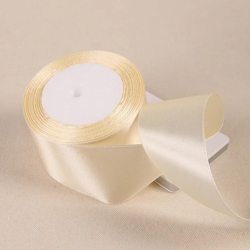 25Yards/Roll 6mm-50mm Ribbons DIY Bow Crafts Polyester Satin Ribbons Christmas Home Decor Accessories Tape Wedding Gift Wrapping