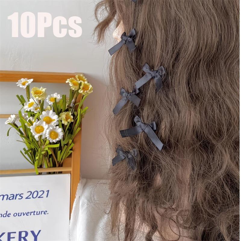 Y2K Dopaminová Sladká Mini Mašlička do Vlasů s Klipem Krokodýlek - Baletní Styl Stuha do Vlasů