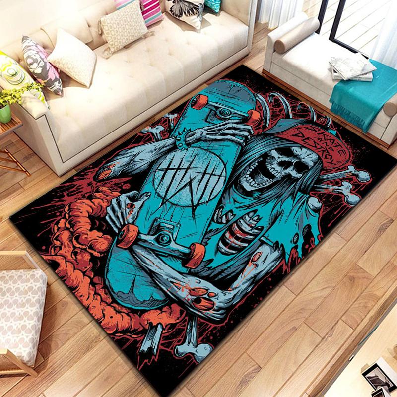 Custom Skateboard Logo Printed Carpet Fashion Yoga Mat Non-slip Area Rug Photography Prop Birthday Gift Bedroom Decor mandala