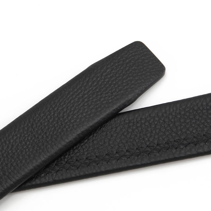 New Men's Head Leather Automatic Buckle Leather Belt Pure Real Cowhide Business Casual Belt