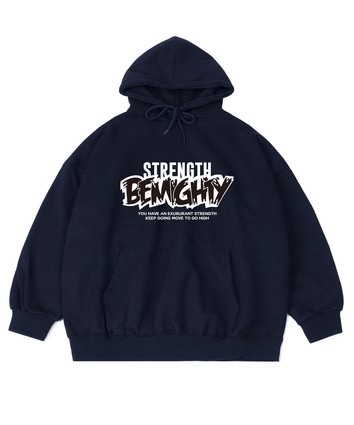 B Mighty Wild Vintage Brushed Oversized Hoodie [Navy] Navy/L