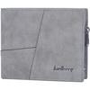 Cartera Retro Para Hombre Cuero Carteras Delgadas Bolsillo Frontal Con Cremallera Bolsillo Para Monedas