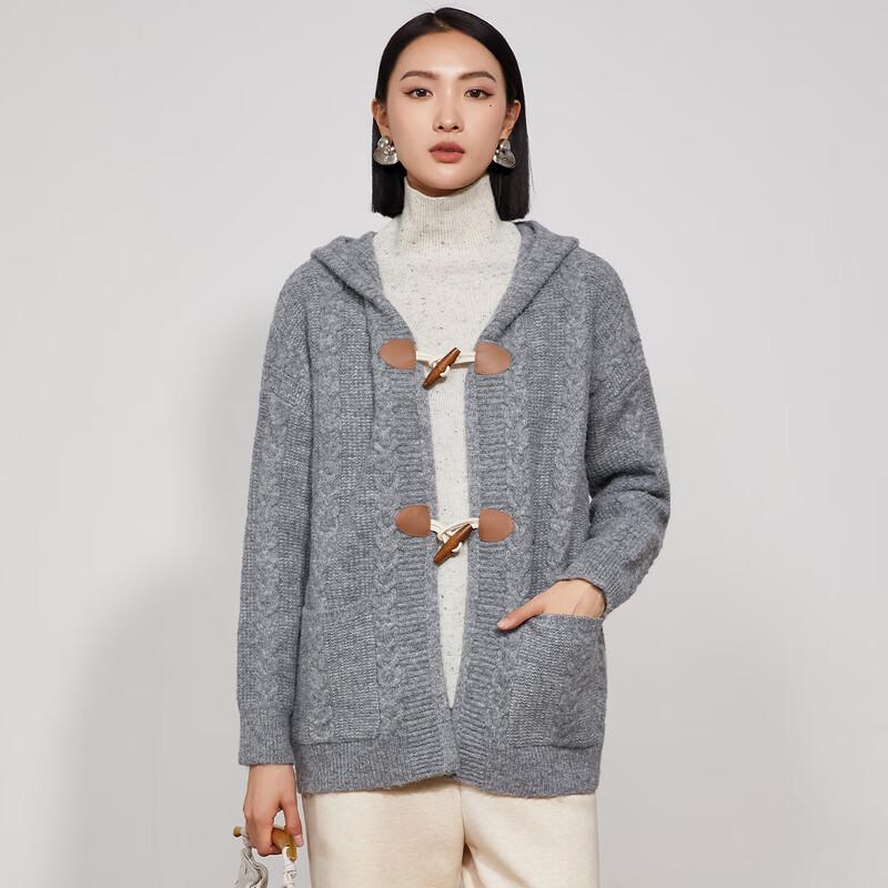 

Women s Loose Fit Hooded Knit Sweater Free Size