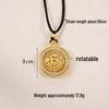 Ancient Gold Sand Eight-Treasure Compass Blessing Necklace - Chinese Retro Copper Alloy Jewelry