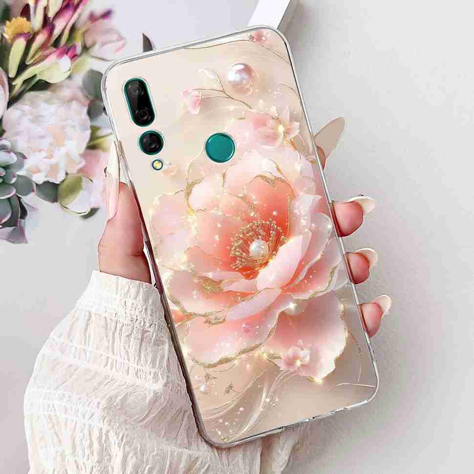 For Huawei Y9 Prime 2019 6.59" Case Cute Balloon Girl Flower Soft Silicone TPU Cover For Huawei Y9Prime 2019 STK-L21 Phone Shell