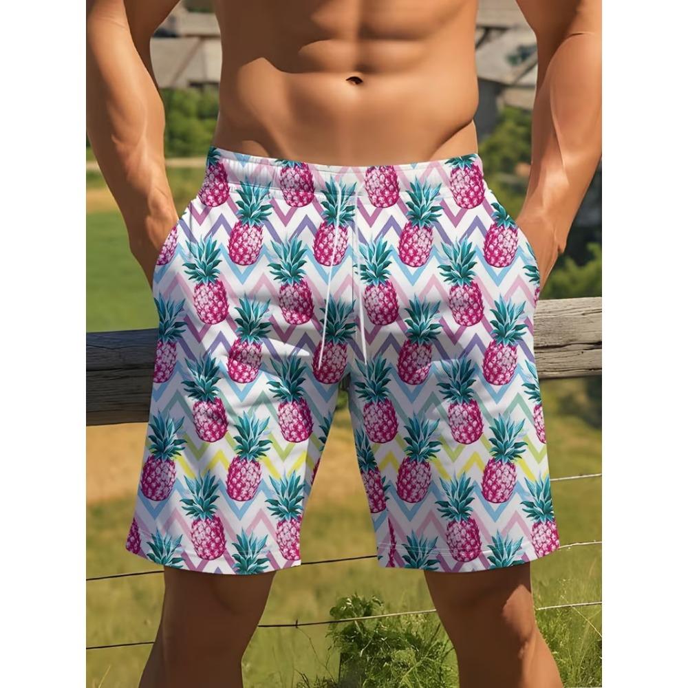 Leaf 3D Print Sport Quick-drying Breatha Men's Beach Shorts Outdoor Street Casual Fashion Beach Vacation Hawaiian Surfing Shorts