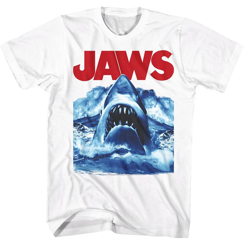 

1975 American Movie Jaws Jaws Vintage Movie European and American Trends Loose Vintage T-shirt New Arrival Casual Daily Retro S