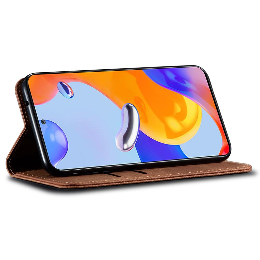 For Oppo Find X8 5G Case Jeans Cloth Texture Anti-Scratch Leather Stand Phone Cover