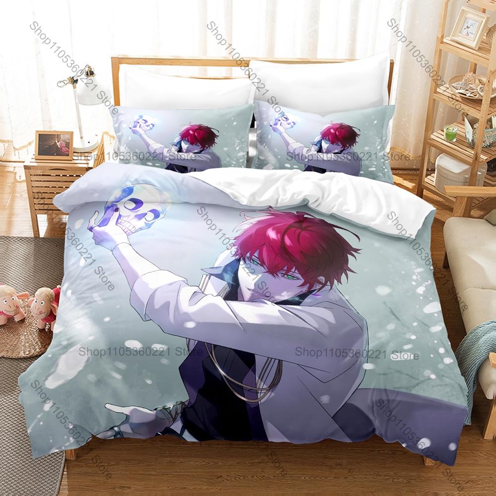 Cool Mahoutsukai No Yakusoku Fan Merch Duvet Cover + 2 Pillowcases Gentle Fantasy Wizard Illustration Art Bedding Set Skin-Frien