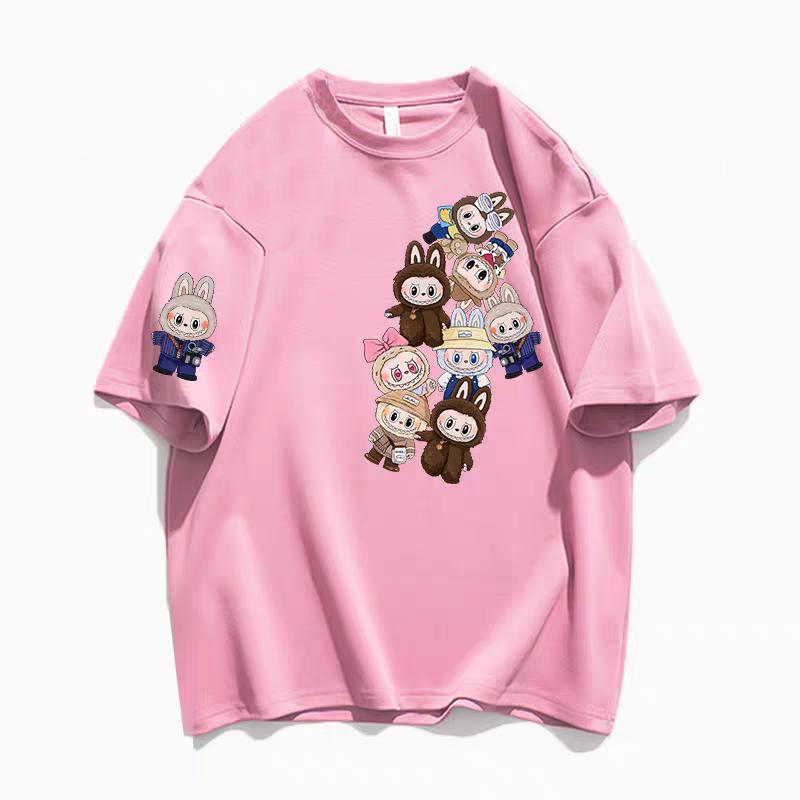 Kreslené tričko LABUBU 3D potisk pánské dámské s krátkým rukávem unisex univerzální ležérní trendy oblečení dárek