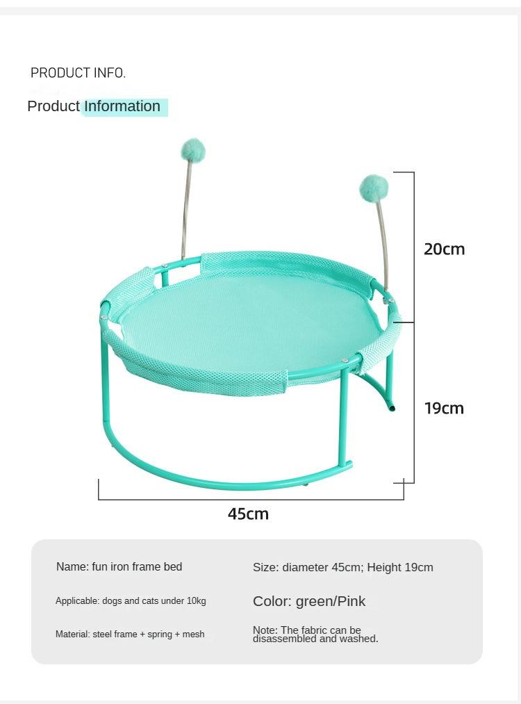 Cat Hammock Elevated Bed Frame Furniture Kittens Swing Cats Nest Hanging Permeable Cat Chair Removable Cleaning Pet Supplies