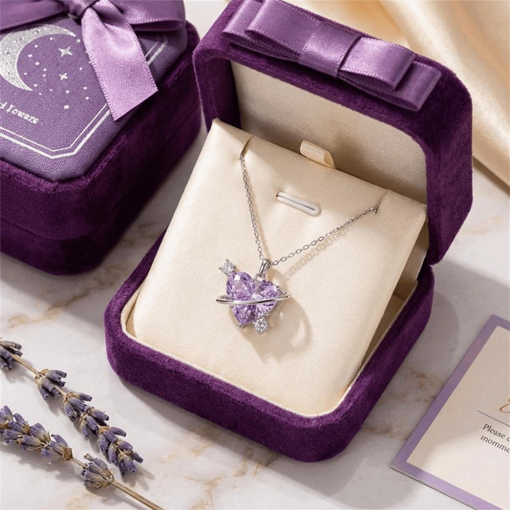 Light Luxury Design Love Sphere Necklace Sweet Elegant Style Zircon Necklace  Party Jewelry