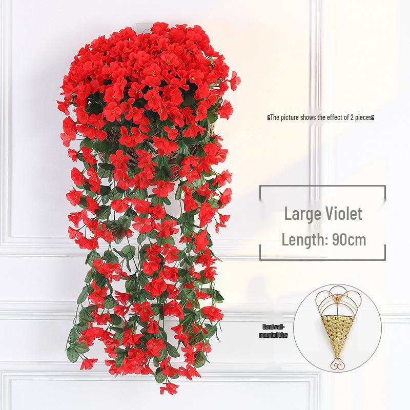 Wisteria Vine Artificial Silk Flower Wall Hanging for Indoor Decoration