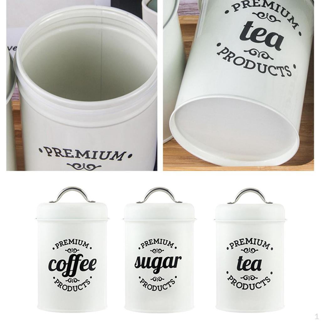 Skladovací dózy, 3 kusy, káva, čaj, dózy na cukr