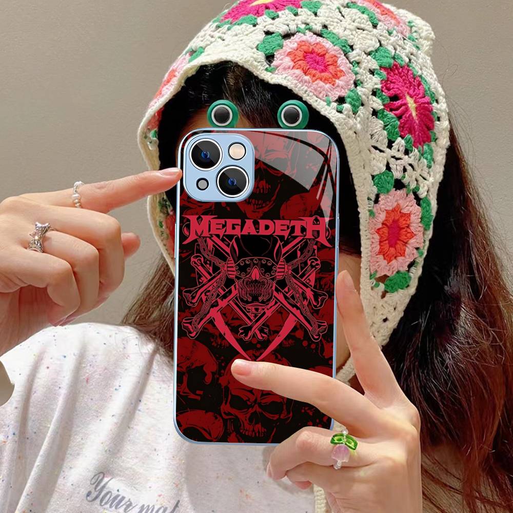 

1pc Band M-MegadethS Rock Metal Tempered Glass For Iphone 14 13 12 11 Pro Mini XS MAX 14Plus X XS XR Cover iphone 12 pro