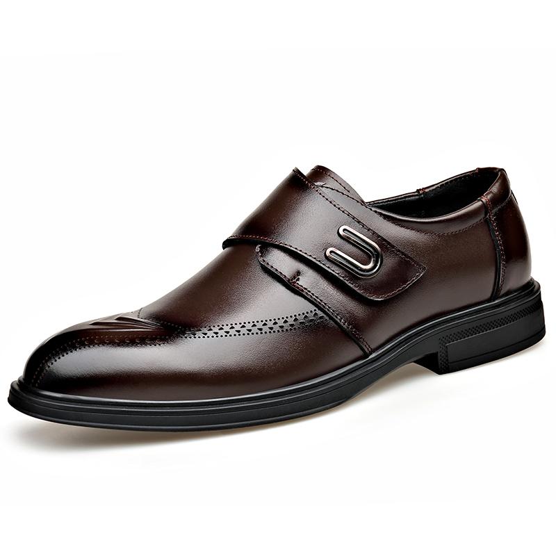 

Fashion Designer Brand Men s Formal Shoes Luxury Banquet Groom s Wedding Shoes Retro Brown Men s Leather Casual Shoes Pointed Lace Up 44 коричневый