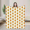 Cute Rubber Duck Plush Flannel Throw Blanket for Kids and Adults Soft Warm Bedspread for Couch Chair Quality Comforter
