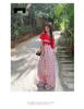 Women's Spring Plaid High-Waist Wide-Leg Pants - Casual, Loose, Floor-Length