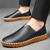 Herren Rutschfeste Weiche Sohle Leder Fahr-Loafer