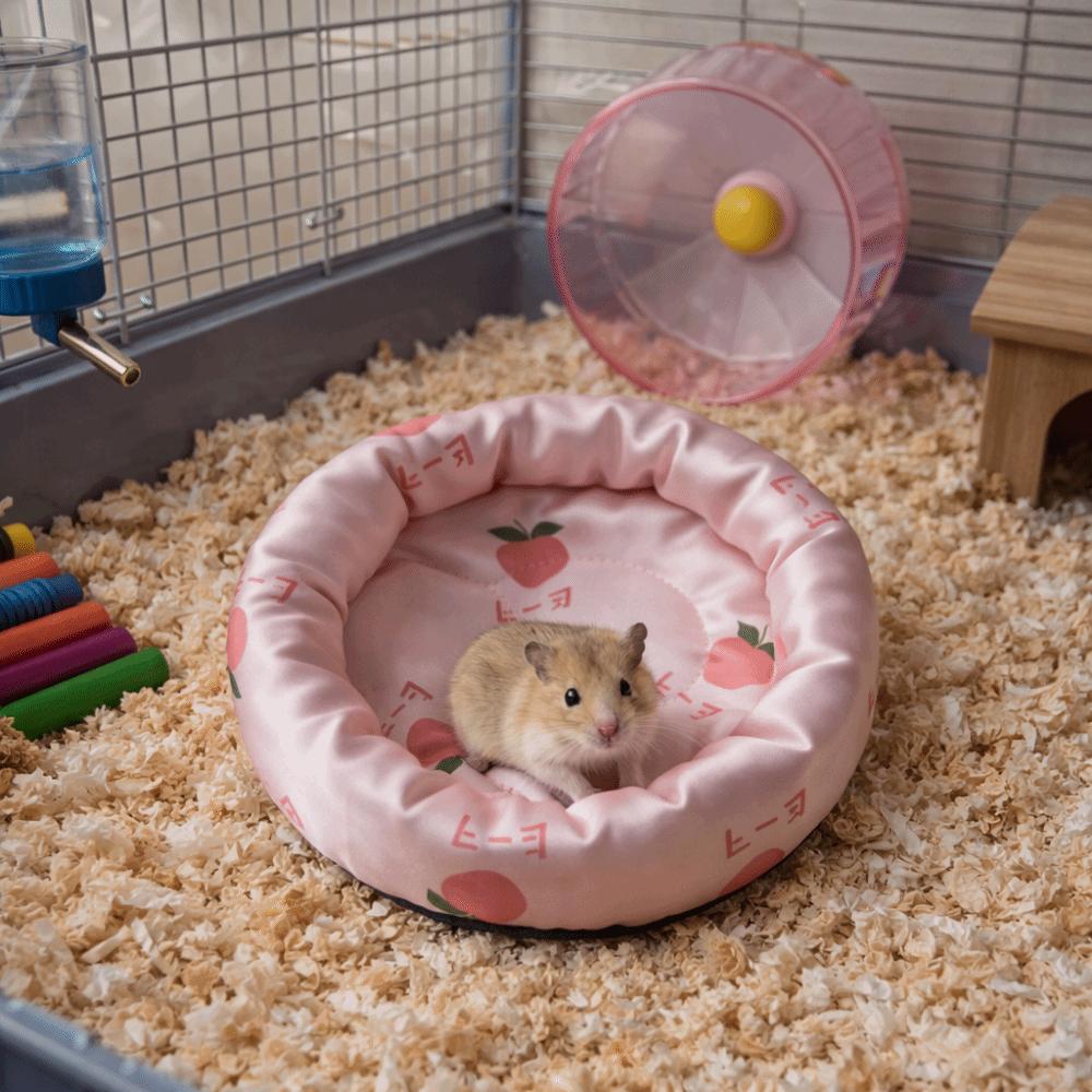 Breathable Hamster Nest Mat Round Guinea Pig Bed Small Pet Litter Mat  for Guinea Pig Rabbit