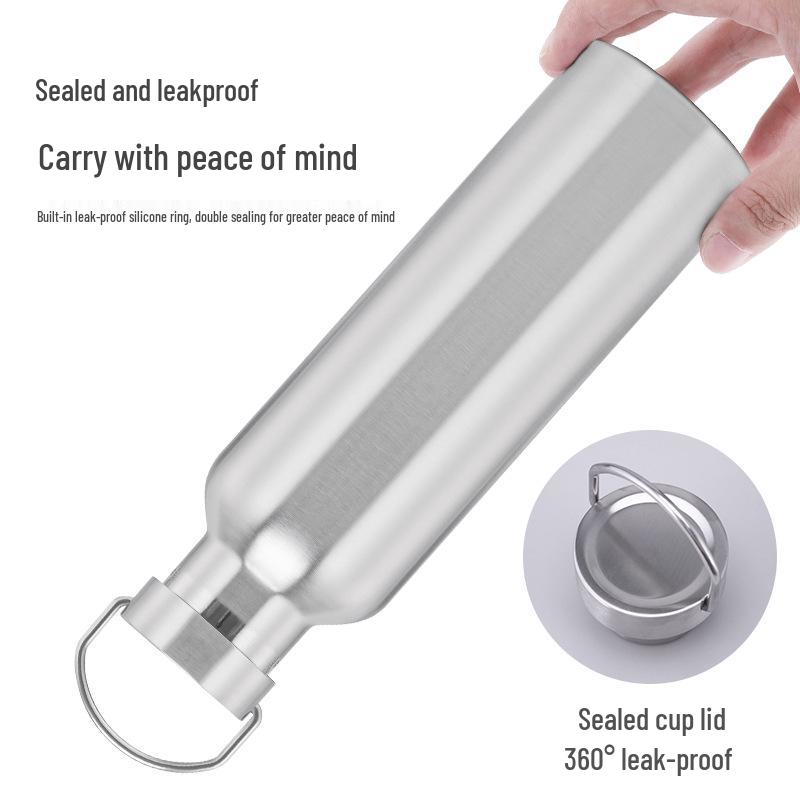 304 American-Style Wide Mouth Insulated Stainless Steel Sports Kettle, Double Wall, Large Capacity for Outdoor Cycling