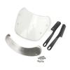 Motorcycle Windshield Wind Deflector Windscreen Replace Front Flyscreen for 5"-9.45" Round Headlight Motorbike Accessory