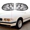 1 Pair Corner Light Cover Easy Use Anti-corrosion ABS Long Lasting Signal Lamp Cover 63138379108 63138379107 for BMW E38 1999-2001