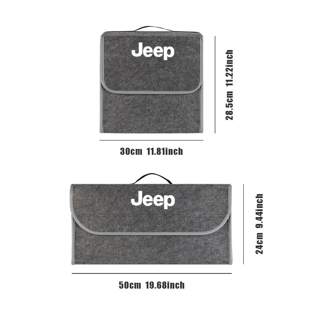 Large Capacity Car Trunk Storage Box Felt Folding Organizer Accessories For Jeep Renegade Compass Grand Cherokee Wk2 Wrangler JK
