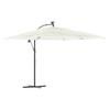 White Sun Umbrella with Steel Pole 290 X 290 X 238 Cm