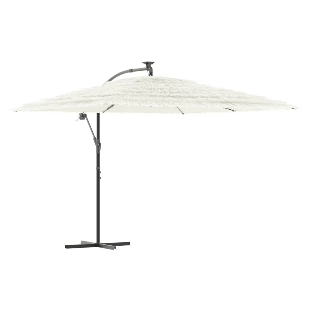 White Sun Umbrella with Steel Pole 290 X 290 X 238 Cm