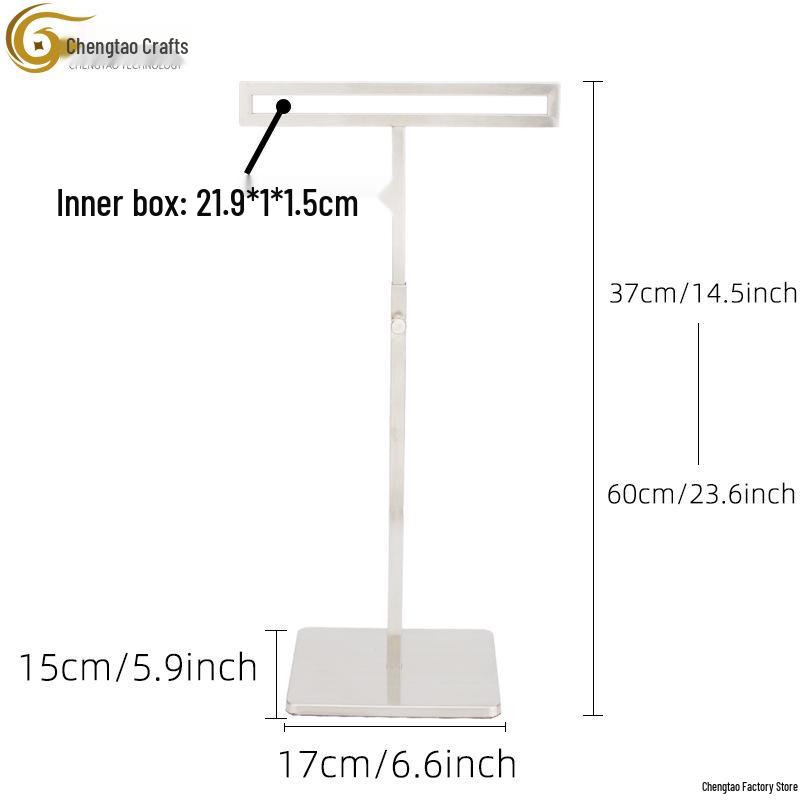 Stainless Steel T-Shaped Handbag & Scarf Display Stand