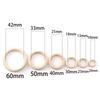 Etwa 20-60MM unbehandelte hölzerne handgefertigte DIY-Bastelarbeiten, für DIY-Bastelarbeiten Holzringe Ornamente Verbinder Bastelherstellung