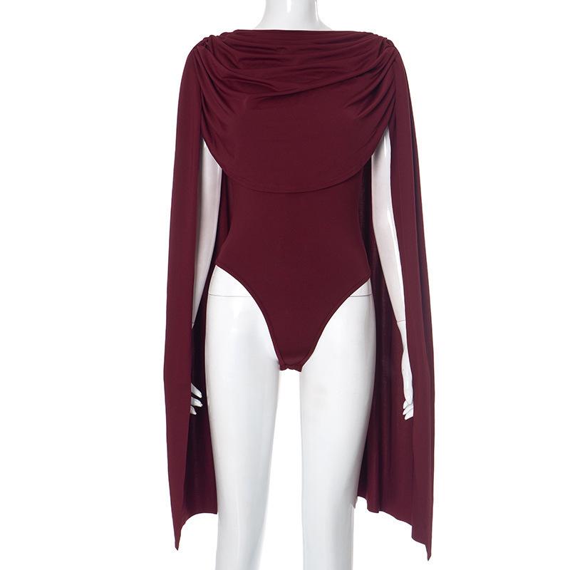 

Spring/Summer Women s Batwing Sleeve Short Jumpsuit - European & American Niche Queen Style Small
