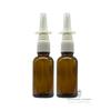 Amber Glass 1 oz Nasal Spray Bottles 2 Pack - Refillable Empty Glass Sprayers for Saline, Essential Oils, Travel Sized, UV Protective