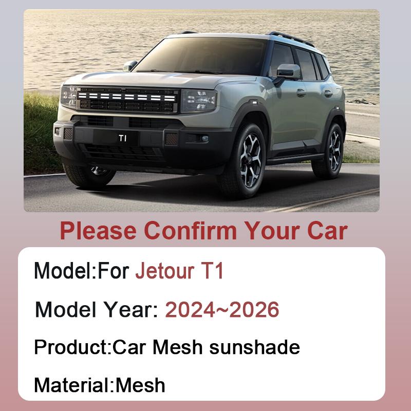 Car Mesh Sunshade For Jetour T1 Accessories 2024 2025 2026 Freedom Shanhai T1 Window Shades Magnetic Sun Visors Privacy Curtains