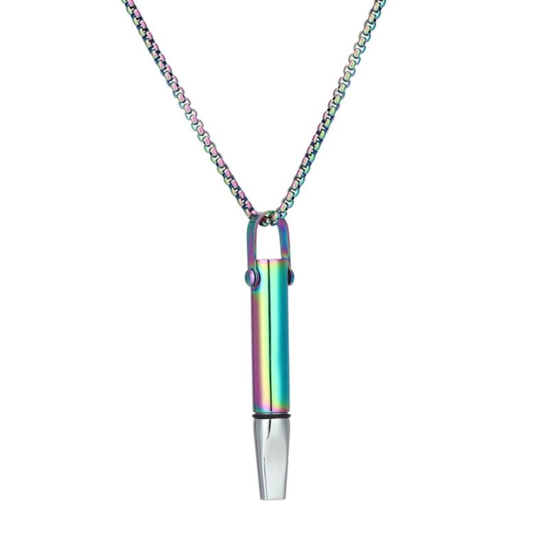 Breath Resistance Whistle Necklace for Yoga Meditation And Stress Relief With Built In Cotton Core Designs Daily Use