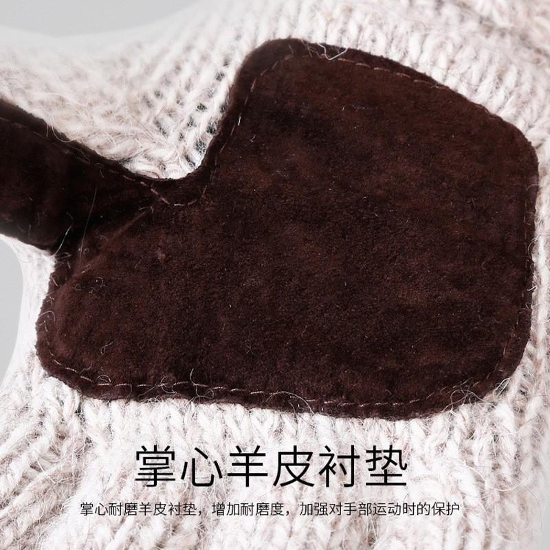 Warme Woll-Halbfinger-Fahrradhandschuhe Mit Klappbarem Oberteil Unisex Winter-Fahrradbekleidung DZ07
