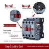 DELIXI CJX2S-3210/3201/3211 AC Contactor (220V/380V/110V/24V/36V)