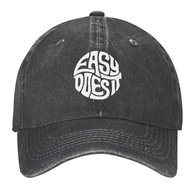 Easy Does Print Baseball Cap Vintage Mountaineering Hat Golf Women Men Washed and Aged Sunshade Sun-protective Hat