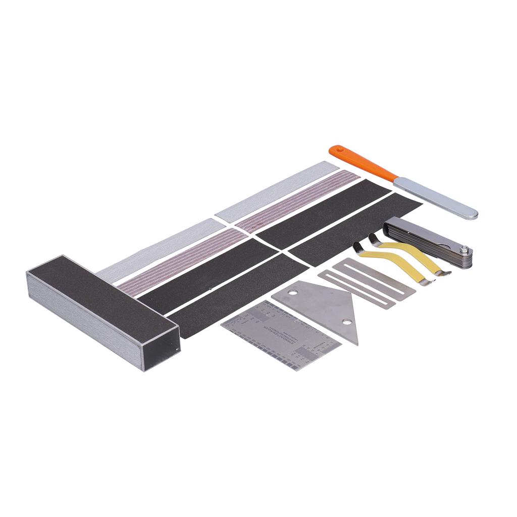 Guitar Luthier Tool Set Leveling Maintenance Repair Kit Accessory with Abrasive Paper