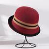 Retro Winter Hat Wool Basin Hat Casual Bucket Hat  for Women