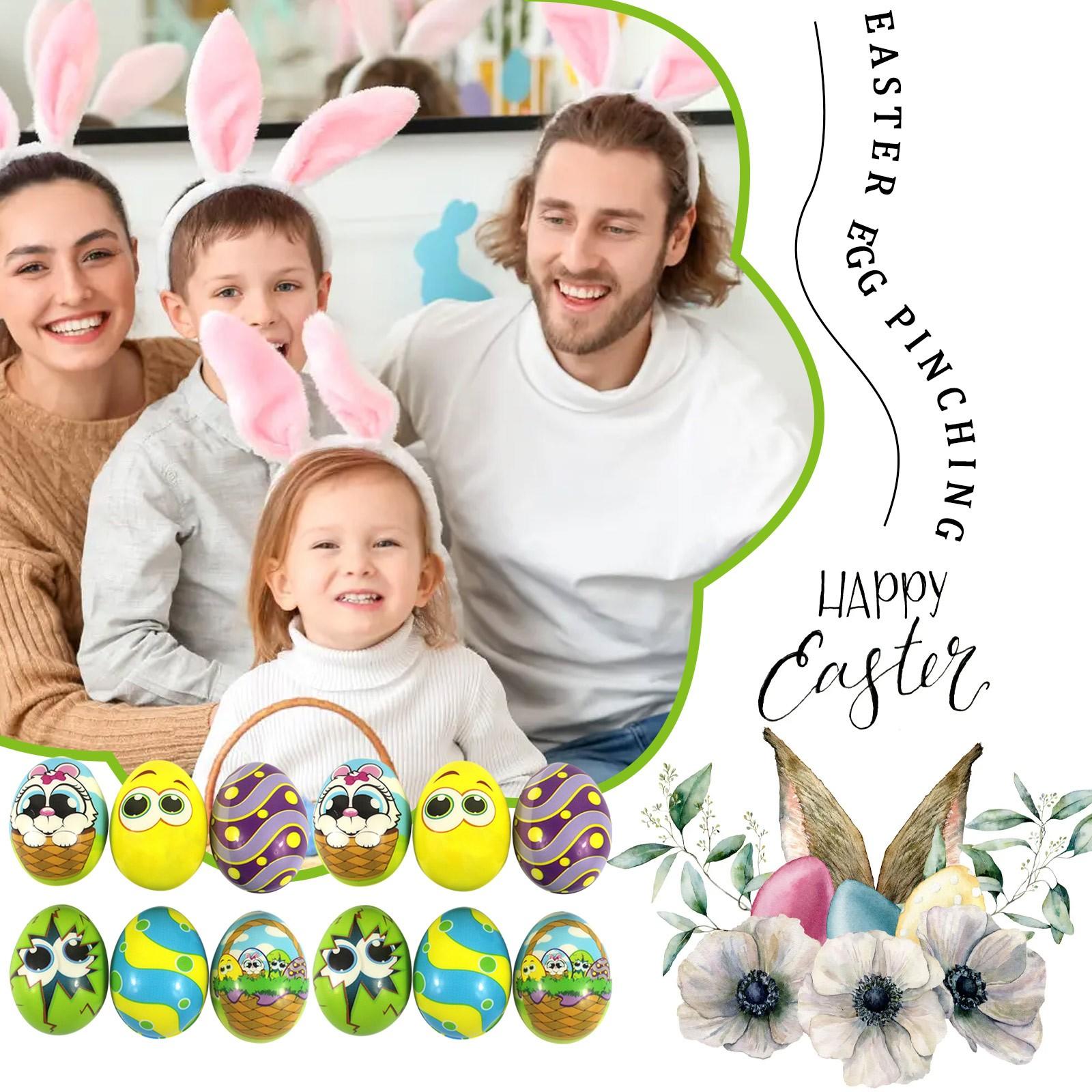 

12 шт. пасхальных яиц, пасхальные яйца декомпрессионные игрушки пасхальные украшения для мальчиков и девочек пасхальная корзина наполнитель для вечеринок подарки пасхальные яйца охота One Size