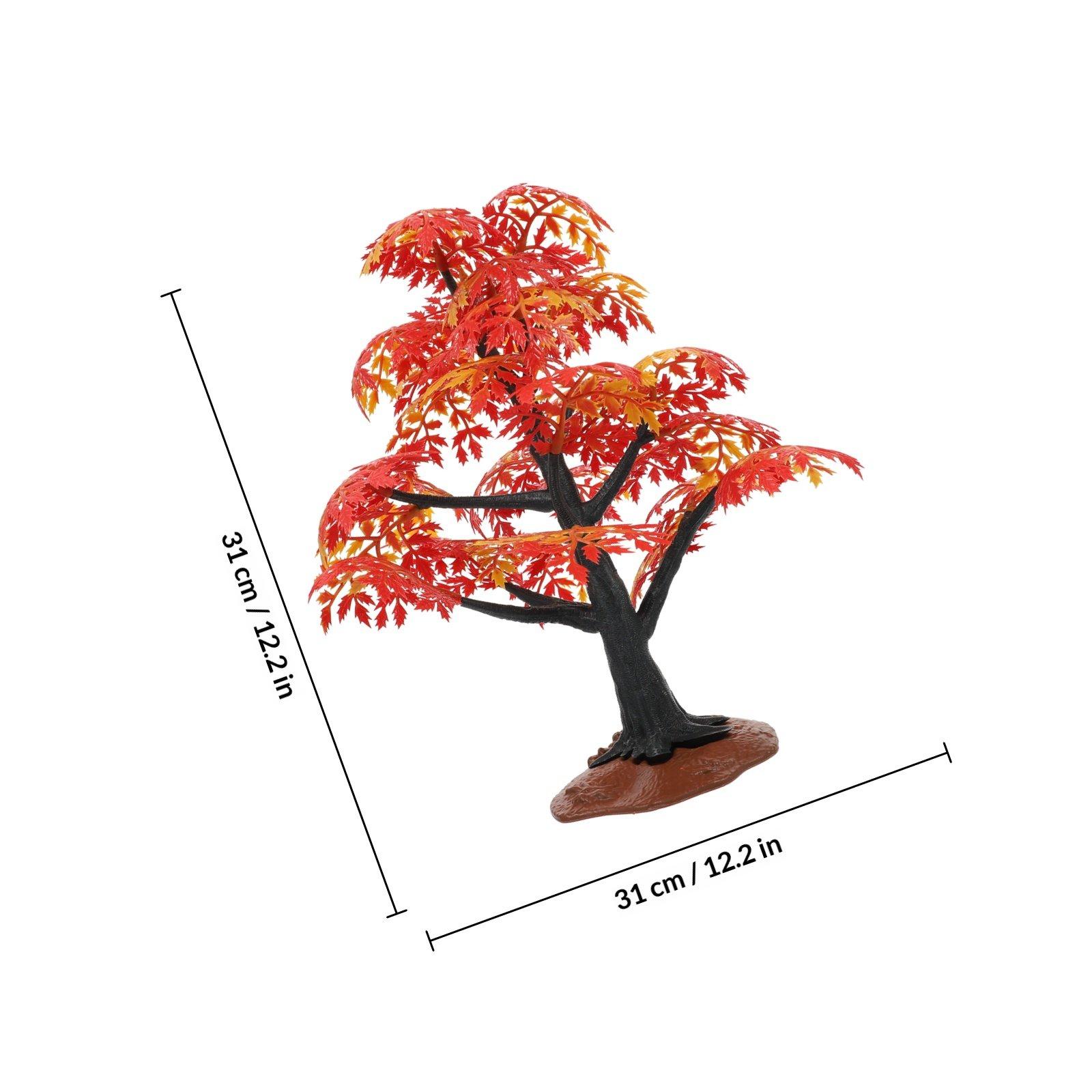 

Maple Leaf Decoration Premium Plastic Small Tree Ornament Creative Micro Landscape Sand Table Gardening Decor Garden Ornament красный